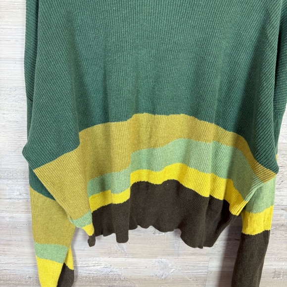 prAna Striped Organic Cotton & Tencel Sweater - Earth Tones - Size XL - Picture 5 of 8